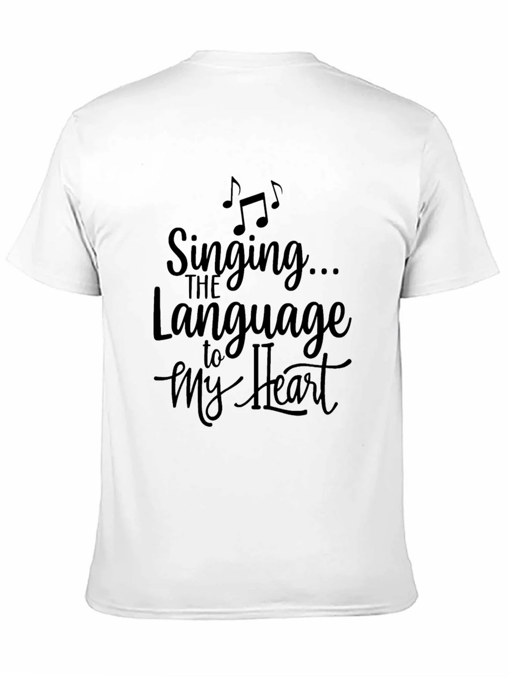 Singing to My Heart Graphic Tee - Black Cotton Casual Shirt product image 10