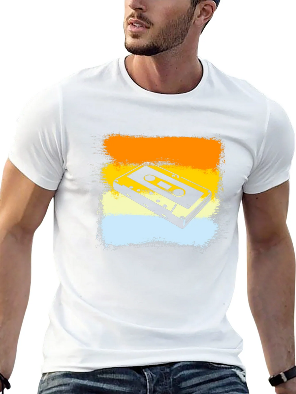 Retro Cassette Tape Graphic Tee - Vintage Style Black product image 12