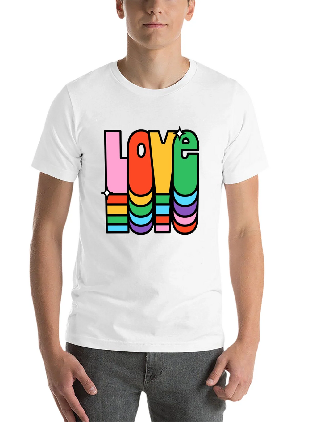 Rainbow LOVE Graphic Tee product image 10
