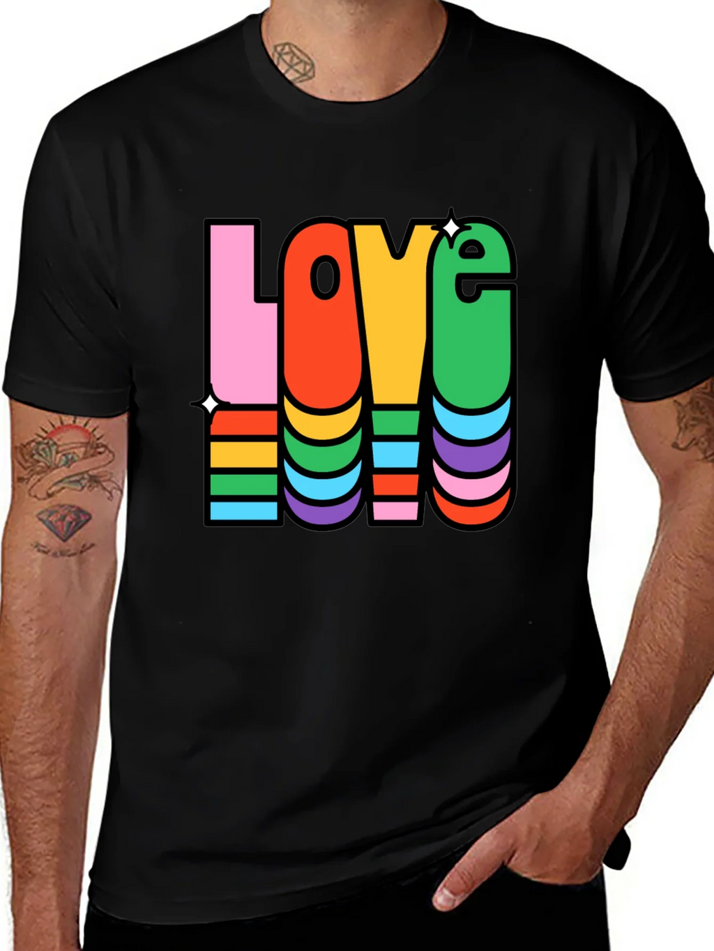 Rainbow LOVE Graphic Tee product image 1
