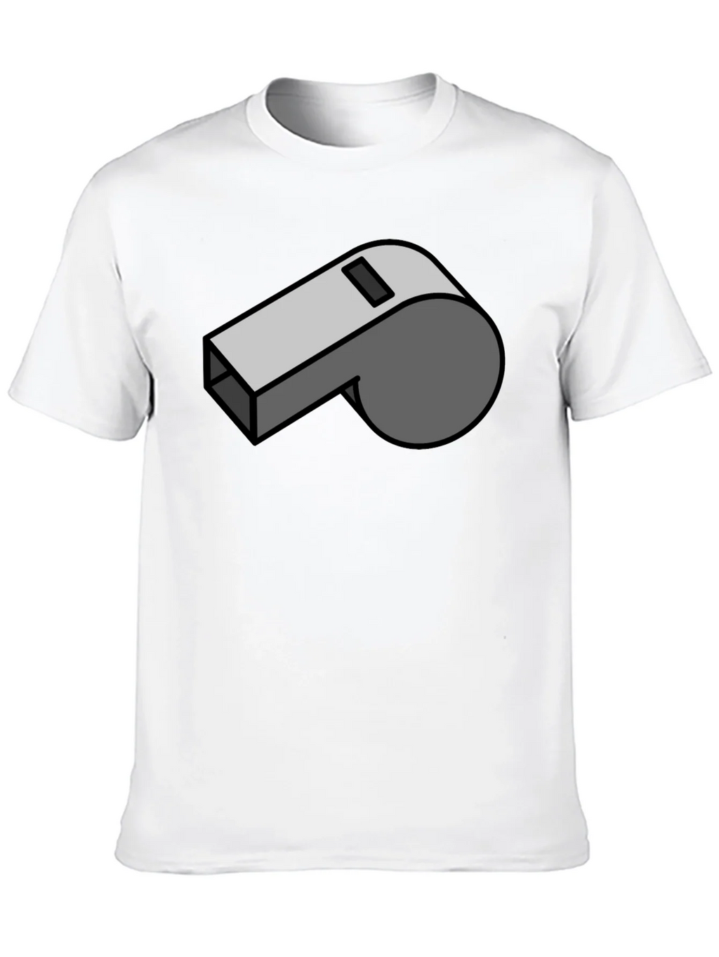 Cartoon Whistle Graphic Tee - Black Cotton T-Shirt product image 9