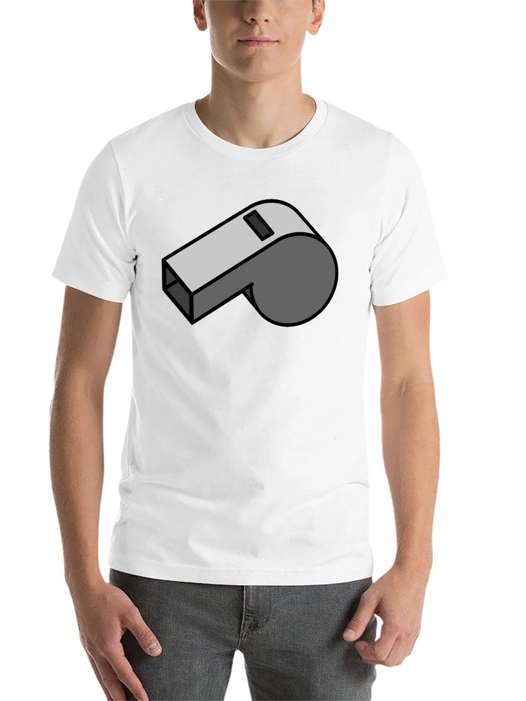Cartoon Whistle Graphic Tee - Black Cotton T-Shirt product image 10