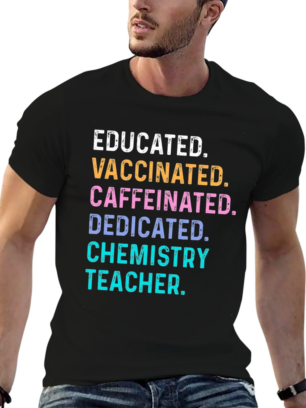 Educated Vaccinated Chemistry Teacher T-Shirt product image 6