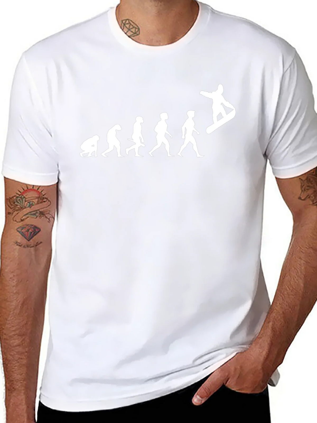 Evolution of Snowboarding Black T-Shirt product image 7