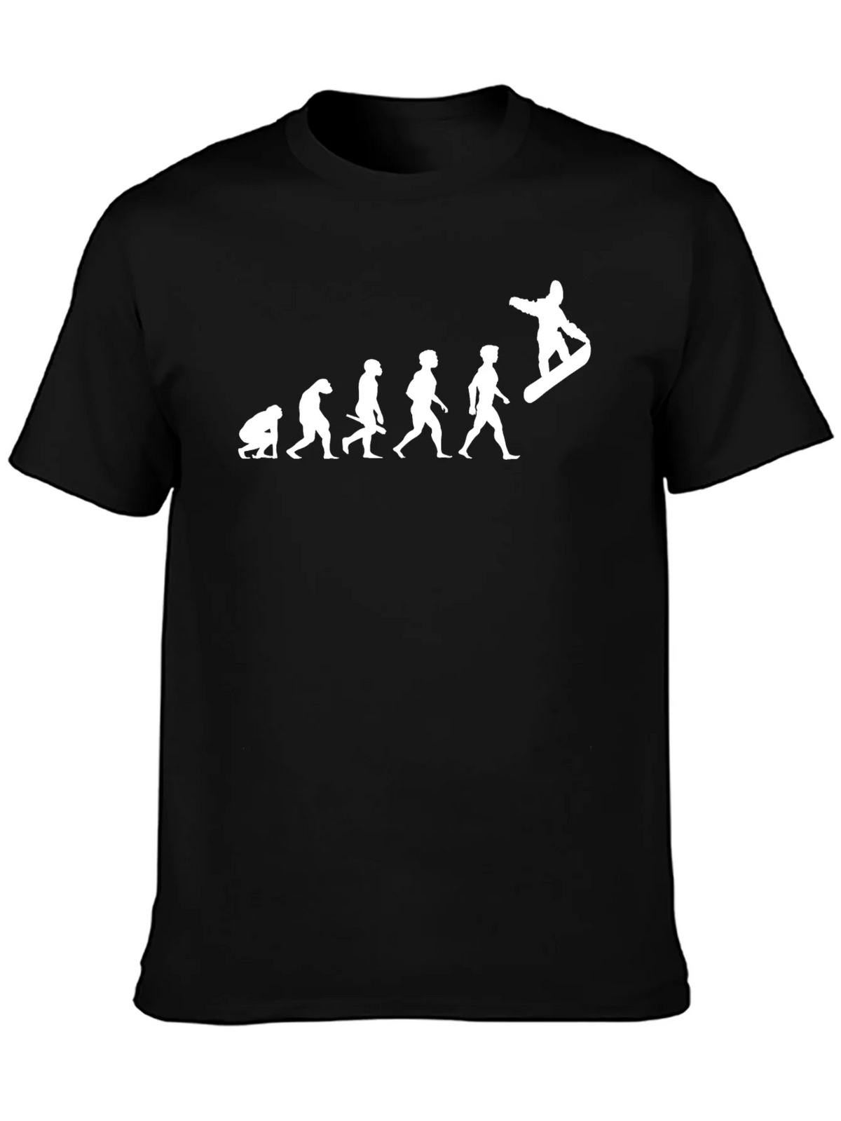 Evolution of Snowboarding Black T-Shirt product image 3