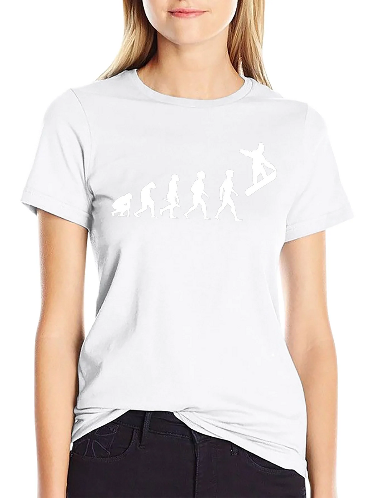 Evolution of Snowboarding Black T-Shirt product image 8