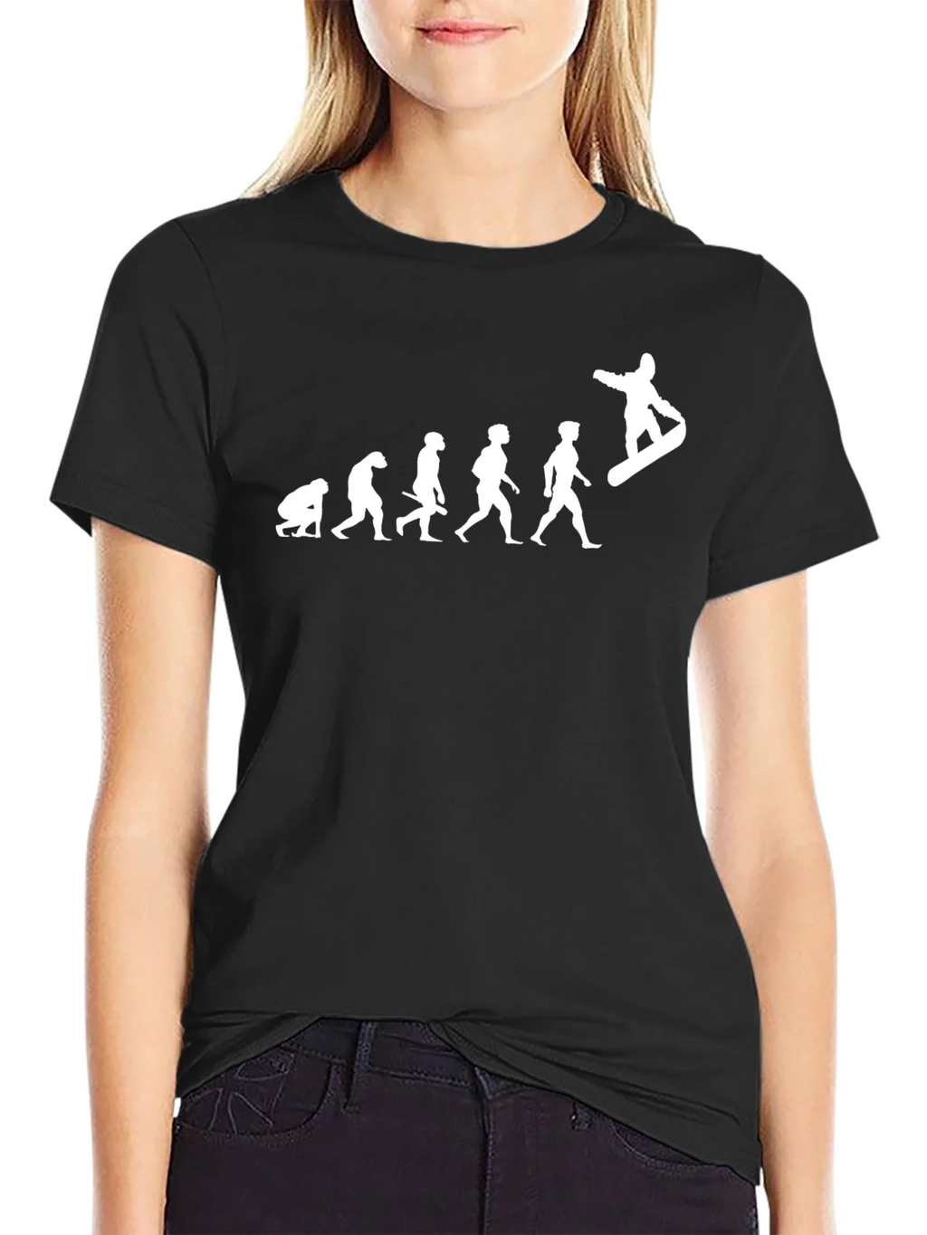 Evolution of Snowboarding Black T-Shirt product image 2