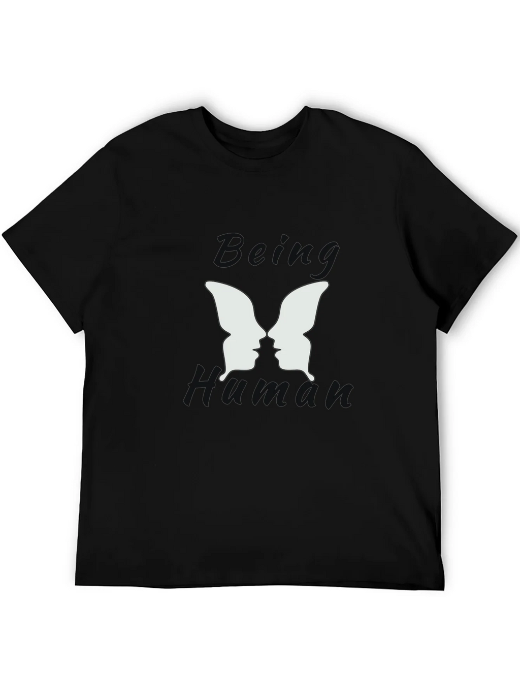 Being Human Black Graphic T-Shirt - Butterfly Face Design product image 5