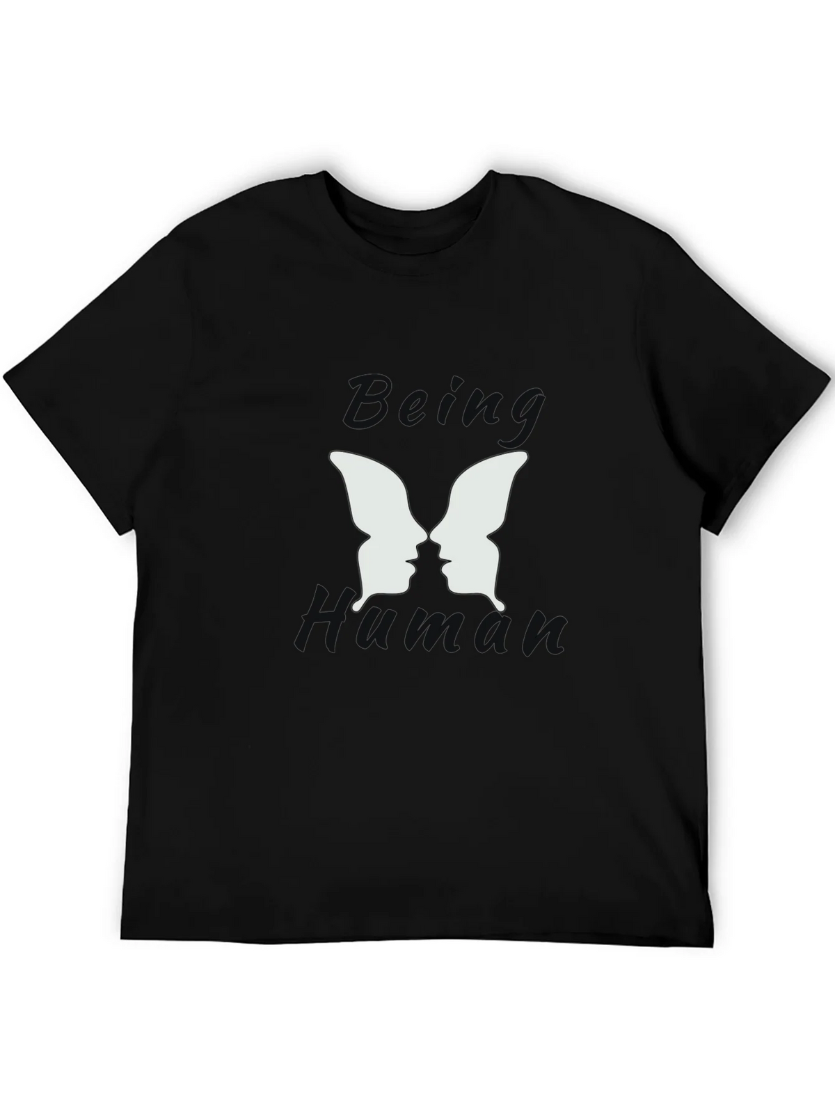 Being Human Black Graphic T-Shirt - Butterfly Face Design product image 5