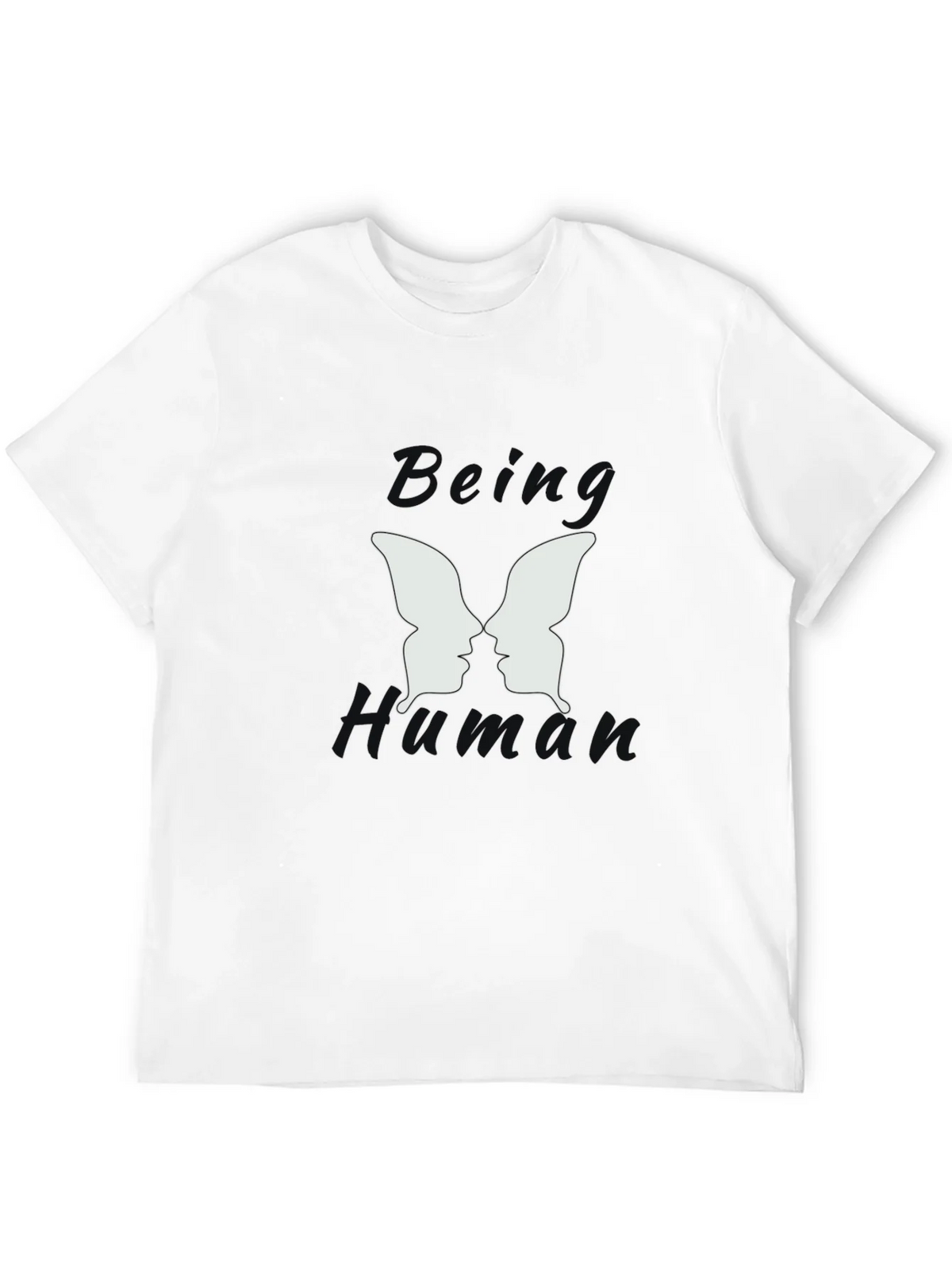 Being Human Black Graphic T-Shirt - Butterfly Face Design product image 11