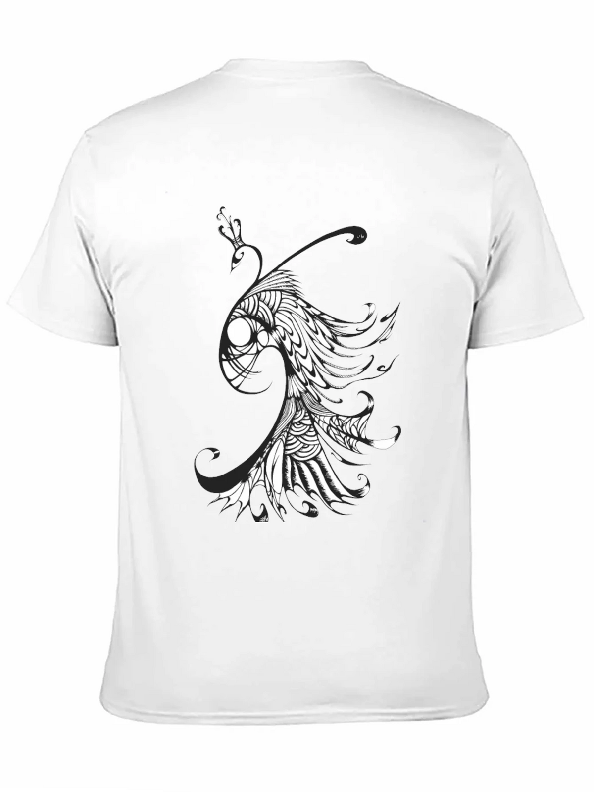 Abstract Fish Graphic Tee - Black Cotton Blend product image 9
